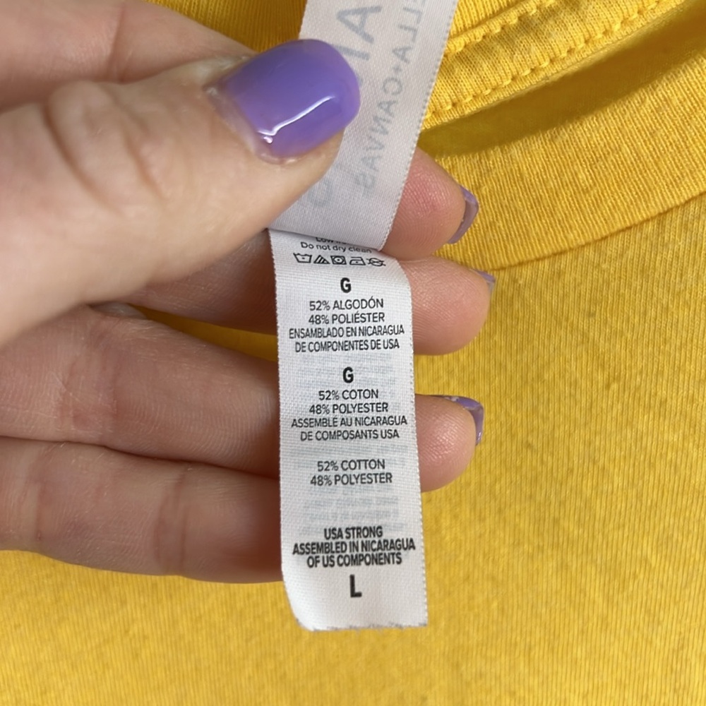 Disney Etsy Yellow Beauty and The Beast Graphic T-Shirt- L - Picture 5 of 5